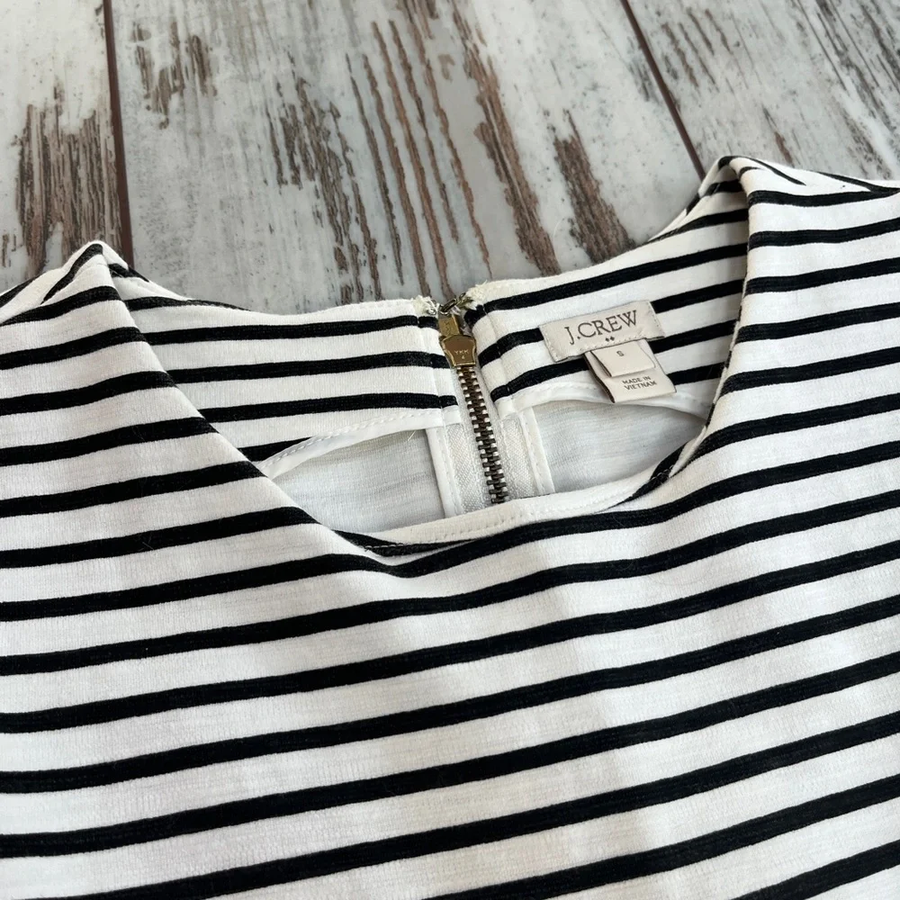 J.Crew Daybreak Striped Pleated Ponte Mini Dress - Size Small - Picture 9 of 16